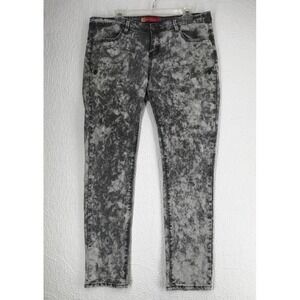 Apple Bottoms Jeans Sz 14 Embellished Rear Pockets Mid Rise Mottled Black White